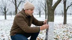 Owiń pnie drzew folią – plony owoców w tym roku znacznie wzrosną.